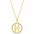 Cubic Zirconia Zodiac Halo 18" Pendant Necklace in 18k Gold-Plated Sterling Silver, Created for Macy's