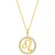 Cubic Zirconia Zodiac Halo 18" Pendant Necklace in 18k Gold-Plated Sterling Silver, Created for Macy's
