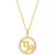 Cubic Zirconia Zodiac Halo 18" Pendant Necklace in 18k Gold-Plated Sterling Silver, Created for Macy's