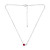 Lab-Created Ruby & Cubic Zirconia Two-Stone Pendant Necklace, 16" + 2" extender, Created for Macy's