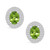Peridot (1-3/4 ct. t.w.) and Diamond (1/2 ct. t.w.) Halo Stud Earrings in 14K White Gold