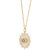 Lab Created White Sapphire (1/5 ct.tw.), Lab Created Blue Sapphire (1/20 ct.tw.) and Diamond Accent 18" Circle Pendant Necklace in 14k Gold-Plated Sterling Silver