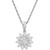 Diamond Flower 18" Pendant Necklace (1/4 ct. t.w.) in Sterling Silver