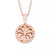 Diamond Accent Starburst Pendant in 14K Yellow or Rose Gold