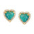 Emerald (2-5/8 ct. t.w.) & Diamond (1/5 ct. t.w.) Heart Halo Stud Earrings in 14k Gold