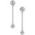 Diamond Bezel Chain Drop Earrings (3/8 ct. t.w.) in 14k White Gold
