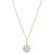 Diamond Star Flower Pendant Necklace (1/3 ct. t.w.) in 14k Gold, 15" + 3" extender