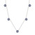 Lab-Created Sapphire (1-1/10 ct. t.w.) & Lab-Created White Sapphire (1/6 ct. t.w.) 17" Collar Necklace in Sterling Silver
