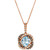 Blue Topaz (1-7/8 ct. t.w.) & Diamond (3/8 ct. t.w.) 20" Pendant Necklace in 14k Rose Gold