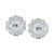 Diamond Halo Stud Earrings (3/4 ct. t.w.) in 14k White Gold