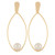 Cultured Freshwater Pearl (6mm) Oval Drop Earrings in 14k Gold