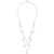 Diamond Cluster & Polished Dangle Disc 18" Layered Necklace (1/4 ct. t.w.) in Sterling Silver, Created for Macy's