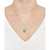 Lab-Created Emerald (5/8 ct. t.w.) & Lab-Created White Sapphire (1/10 ct. t.w.) Mom 18" Pendant Necklace in 10k Gold