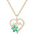 Lab-Created Emerald (5/8 ct. t.w.) & Lab-Created White Sapphire (1/10 ct. t.w.) Mom 18" Pendant Necklace in 10k Gold