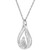 Diamond Teardrop Swirl Pendant Necklace (1/4 ct. t.w.) in Sterling Silver