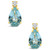 Aquamarine (3/4 ct.t.w) and Diamond Accent Stud Earrings in 14K Yellow Gold