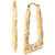 Textured Handbag-Shape Hoop Earrings in 10k Gold