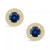 Sapphire (1-1/3 Ct. t.w.) and Diamond (1/3 Ct. t.w.) Halo Stud Earrings