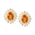 EFFY® Citrine (3-1/6 ct. t.w.) & Diamond (1/2 ct. t.w.) Flower Stud Earrings in 14k Gold