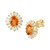 EFFY® Citrine (3-1/6 ct. t.w.) & Diamond (1/2 ct. t.w.) Flower Stud Earrings in 14k Gold