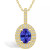 Tanzanite (1-1/4 Ct. t.w.) and Diamond (1/2 Ct. t.w.) Halo Pendant Necklace