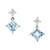 Aquamarine (2-1/3 ct. t.w.) & Diamond (1/6 ct. t.w.) Drop Earrings in 14k White Gold