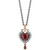 Enchanted Disney Villains Garnet (7/8 ct. t.w.) & Diamond (1/6/ ct. t.w.) Evil Queen Pendant Necklace in Sterling Silver & 14k Rose Gold, 16" + 2" Extender