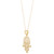 Filigree Hamsa Hand 18" Pendant Necklace in 14k Gold