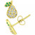 Cubic Zirconia & Green Quartz Pear Stud Earrings, Created for Macy's
