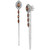 Chocolatier Chocolate Quartz (5/8 ct. t.w.) & Chocolate Diamonds (3/8 ct. t.w.) Linear Drop Earrings in 14k White Gold