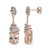 Morganite (4 1/2 ct. t.w.) and Diamond (1/5 ct. t.w.) Swirl Drop Earrings in 14k Rose Gold