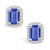 Tanzanite (1-1/10 Ct. t.w.) and Diamond (1/5 Ct. t.w.) Halo Stud Earrings