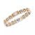 Men's Diamond Two-Tone Link Bracelet (1/2 ct. t.w.) in Stainless Steel and Yellow Ion-Plate