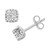 Diamond Princess Halo Stud Earrings (1/2 ct. t.w.) in 14k White Gold