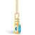 Blue Topaz (2-3/4 Ct. T.W.) and Diamond (1/10 Ct. T.W.) Pendant Necklace in 14K Yellow Gold