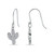 Cubic Zirconia Pave Cactus Drop Earrings in Sterling Silver