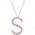 Multi-Gemstone (3-1/5 ct. t.w.) Initial 18" Pendant Necklace in Sterling Silver