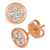 Strawberry & Nude™ Diamond Cluster Stud Earrings (1/2 ct. t.w.) in 14k Rose Gold