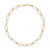 Cultured Freshwater Pearl (9-3/4 x 10-3/4mm) Oval Link 18" Collar Necklace in 14k Gold-Plated Sterling Silver