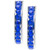 Small (5/8") Blue Crystal Hoop Earrings in Sterling Silver