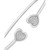 Diamond Heart Cluster Flex Bangle Bracelet (1/6 ct. t.w.) in Sterling Silver