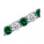 Cubic Zirconia Green Tennis Bracelet in Sterling Silver
