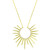 Cubic Zirconia Sun Ray Pendant Necklace, 16" + 2" extender