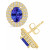 Tanzanite (1-1/2 Ct. t.w.) and Diamond (1/2 Ct. t.w.) Halo Stud Earrings