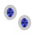 Tanzanite (1-1/2 Ct. t.w.) and Diamond (1/2 Ct. t.w.) Halo Stud Earrings