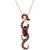 Raspberry Rhodolite (1-1/2 ct. t.w.) & Chocolate Diamond (3/4 ct. t.w.) Curvy 18" Pendant Necklace in 14k Rose Gold