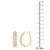 Diamond Baguette & Round Swirl Oval Hoop Earrings (1/2 ct. t.w. ) in 14k Gold