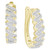 Diamond Baguette & Round Swirl Oval Hoop Earrings (1/2 ct. t.w. ) in 14k Gold