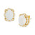 Opal (1-1/2 ct. t.w.) & Diamond (1/8 ct. t.w.) Stud Earrings in 14k Gold