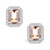 Morganite (2-3/4 ct. t.w.) and Diamond (3/8 ct. t.w.) Halo Stud Earrings in 14K White Gold